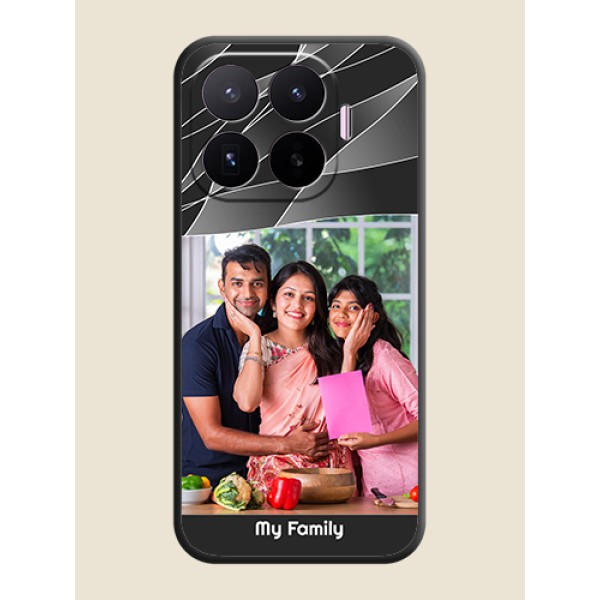 Mixed Wave Lines on Photo On Space Black Custom Soft Matte Mobile Back Cover - Xiaomi 17T 5G Mixed Wave Lines on Photo On Space Black Custom Soft Matte Mobile Back Cover - Xiaomi 17T 5G
