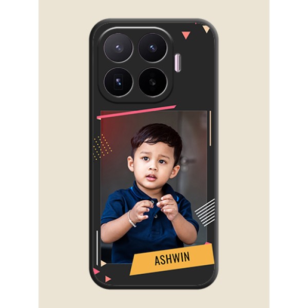 Photo Frame with Triangle Small Dots on Photo On Space Black Custom Soft Matte Mobile Back Cover - Xiaomi 17T 5G Photo Frame with Triangle Small Dots on Photo On Space Black Custom Soft Matte Mobile Back Cover - Xiaomi 17T 5G