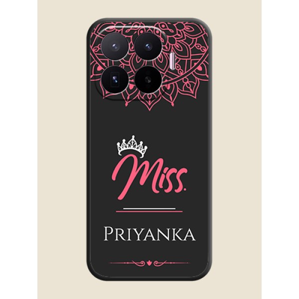 Mrs Name with Floral Design On Space Black Custom Soft Matte Mobile Back Cover - Xiaomi 17T 5G Mrs Name with Floral Design On Space Black Custom Soft Matte Mobile Back Cover - Xiaomi 17T 5G