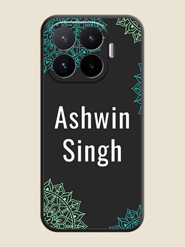 Your Name with Floral Design On Space Black Custom Soft Matte Mobile Back Cover - Xiaomi 17T 5G