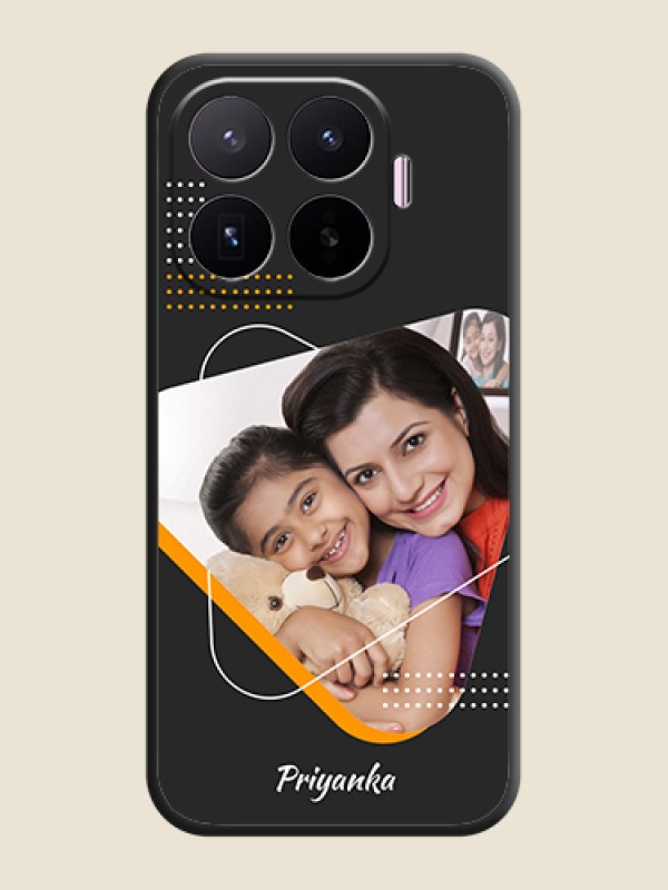 Yellow Triangle on Photo On Space Black Custom Soft Matte Mobile Back Cover - Xiaomi 17T 5G