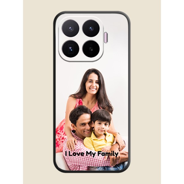 Full Single Pic Upload With Text On Space Black Custom Soft Matte Mobile Back Cover - Xiaomi 17T 5G