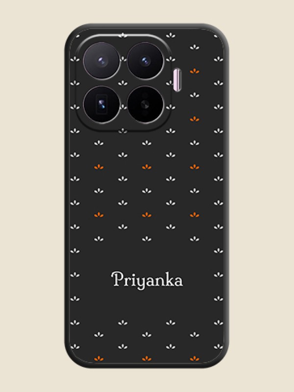 Simple Pattern With Custom Text On Space Black Custom Soft Matte Mobile Back Cover - Xiaomi 17T 5G