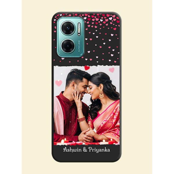 Fall in Love with Your Partner on Photo on Space Black Soft Matte Phone Cover - Xiaomi Redmi 11 Prime 5G Fall in Love with Your Partner on Photo on Space Black Soft Matte Phone Cover - Xiaomi Redmi 11 Prime 5G