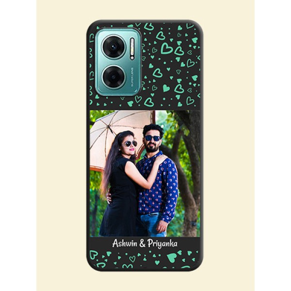 Sea Green Indefinite Love Pattern on Photo on Space Black Soft Matte Mobile Cover - Xiaomi Redmi 11 Prime 5G Sea Green Indefinite Love Pattern on Photo on Space Black Soft Matte Mobile Cover - Xiaomi Redmi 11 Prime 5G
