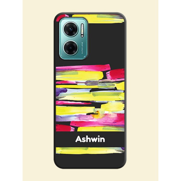 Brush Coloured on Space Black Personalized Soft Matte Phone Covers - Xiaomi Redmi 11 Prime 5G Brush Coloured on Space Black Personalized Soft Matte Phone Covers - Xiaomi Redmi 11 Prime 5G