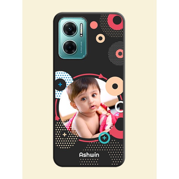 Multicoloured Round Image on Personalised Space Black Soft Matte Cases - Xiaomi Redmi 11 Prime 5G Multicoloured Round Image on Personalised Space Black Soft Matte Cases - Xiaomi Redmi 11 Prime 5G