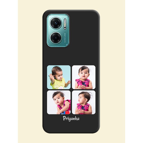 Floral Art with 6 Image Holder on Photo on Space Black Soft Matte Mobile Case - Xiaomi Redmi 11 Prime 5G Floral Art with 6 Image Holder on Photo on Space Black Soft Matte Mobile Case - Xiaomi Redmi 11 Prime 5G