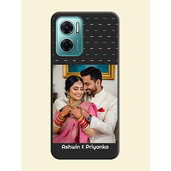 Line Pattern Design with Text on Space Black Custom Soft Matte Phone Back Cover - Xiaomi Redmi 11 Prime 5G Line Pattern Design with Text on Space Black Custom Soft Matte Phone Back Cover - Xiaomi Redmi 11 Prime 5G