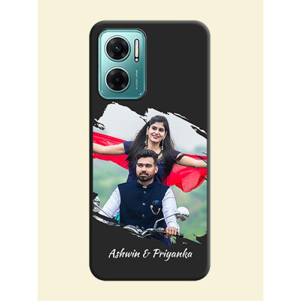 Grunge Brush Strokes on Photo on Space Black Soft Matte Back Cover - Xiaomi Redmi 11 Prime 5G Grunge Brush Strokes on Photo on Space Black Soft Matte Back Cover - Xiaomi Redmi 11 Prime 5G