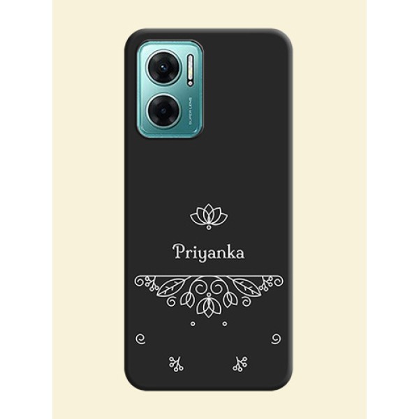Lotus Garden Custom Text On Space Black Personalized Soft Matte Phone Covers -Xiaomi Redmi 11 Prime 5G Lotus Garden Custom Text On Space Black Personalized Soft Matte Phone Covers -Xiaomi Redmi 11 Prime 5G