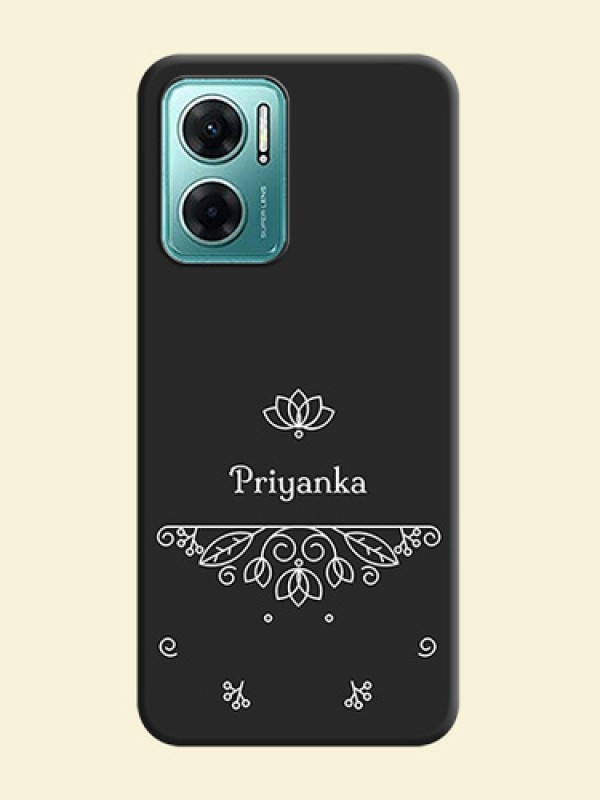 Lotus Garden Custom Text On Space Black Personalized Soft Matte Phone Covers -Xiaomi Redmi 11 Prime 5G