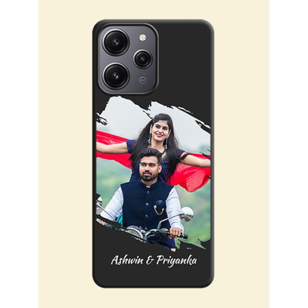 Grunge Brush Strokes - Photo on Space Black Soft Matte Back Cover - Redmi 12 4G Grunge Brush Strokes - Photo on Space Black Soft Matte Back Cover - Redmi 12 4G