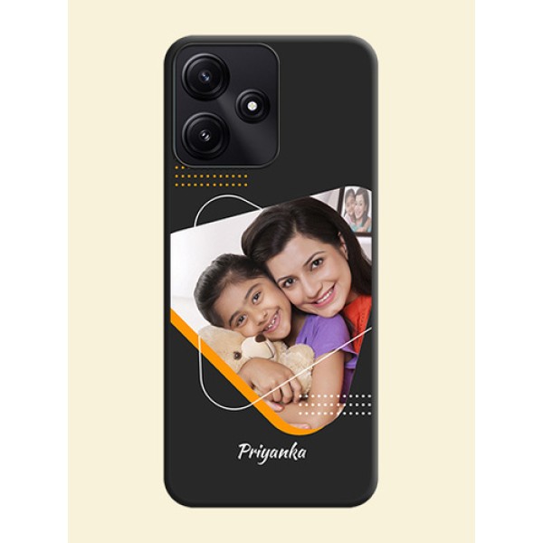 Yellow Triangle - Photo on Space Black Soft Matte Phone Cover - Redmi 12 5G Yellow Triangle - Photo on Space Black Soft Matte Phone Cover - Redmi 12 5G