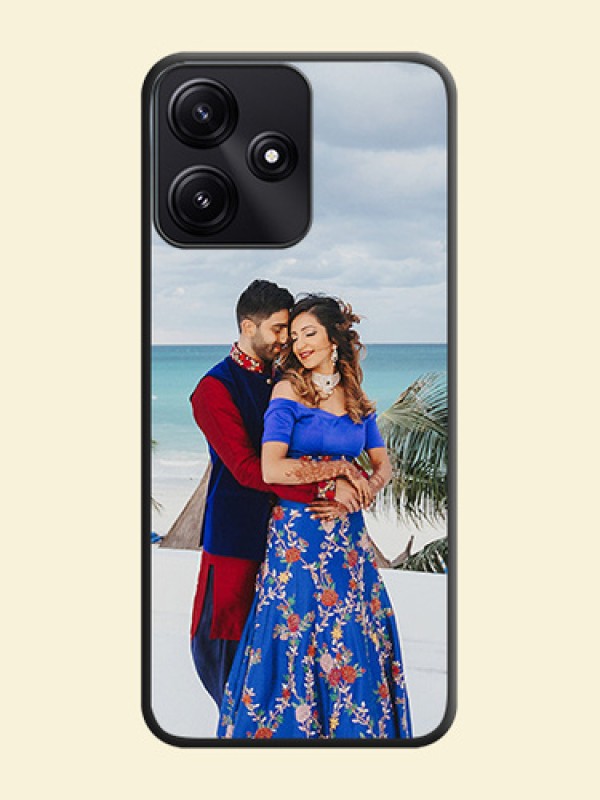 Full Single Pic Upload On Space Black Personalized Soft Matte Phone Covers - Redmi 12 5G