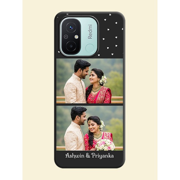 Miniature Love Symbols with Name on Space Black Custom Soft Matte Back Cover - Redmi 12c Miniature Love Symbols with Name on Space Black Custom Soft Matte Back Cover - Redmi 12c