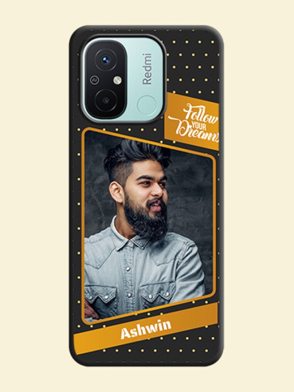 Follow Your Dreams with White Dots on Space Black Custom Soft Matte Phone Cases - Redmi 12c