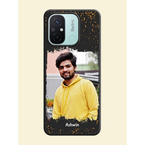 Spray Free Design on Photo on Space Black Soft Matte Phone Cover - Redmi 12c Spray Free Design on Photo on Space Black Soft Matte Phone Cover - Redmi 12c