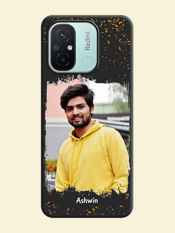 Spray Free Design on Photo on Space Black Soft Matte Phone Cover - Redmi 12c