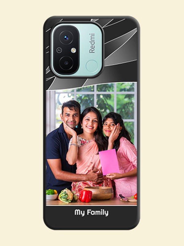 Mixed Wave Lines on Photo on Space Black Soft Matte Mobile Cover - Redmi 12c