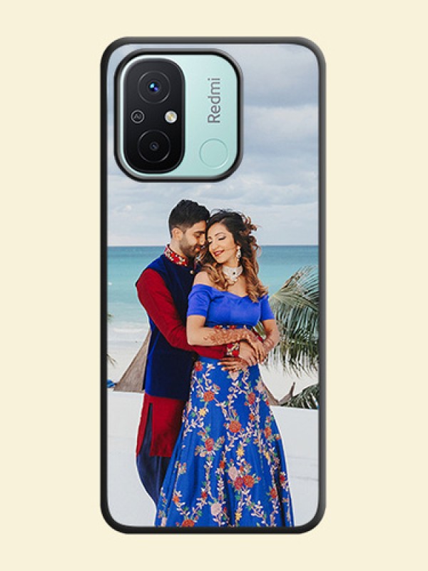 Full Single Pic Upload On Space Black Personalized Soft Matte Phone Covers -Xiaomi Redmi 12C