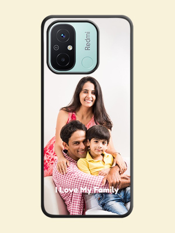 Full Single Pic Upload With Text On Space Black Personalized Soft Matte Phone Covers -Xiaomi Redmi 12C