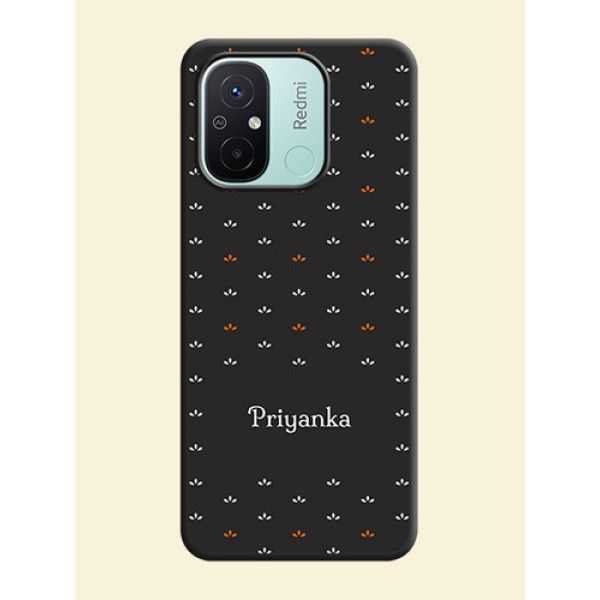 Simple Pattern With Custom Text On Space Black Personalized Soft Matte Phone Covers -Xiaomi Redmi 12C Simple Pattern With Custom Text On Space Black Personalized Soft Matte Phone Covers -Xiaomi Redmi 12C