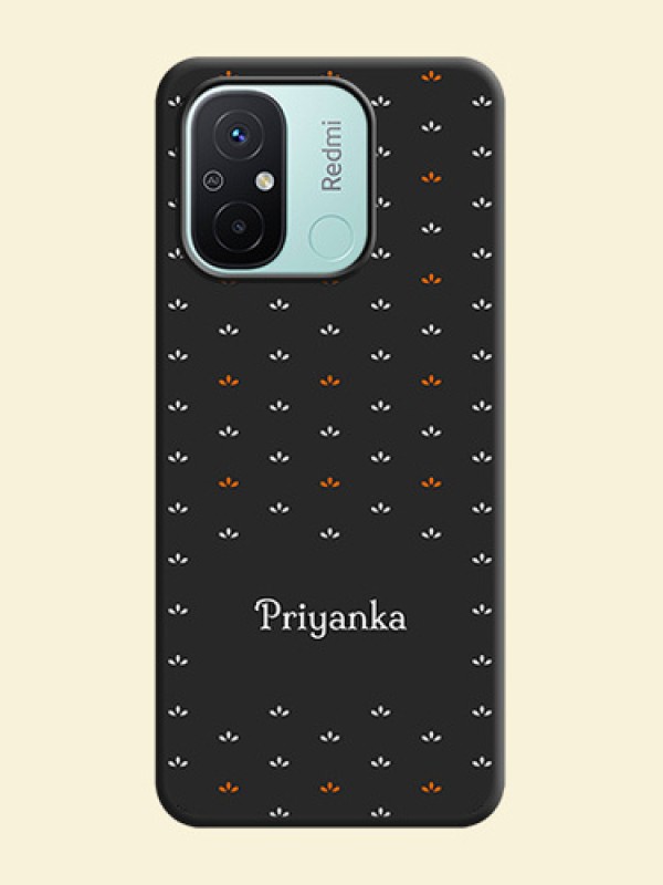 Simple Pattern With Custom Text On Space Black Personalized Soft Matte Phone Covers -Xiaomi Redmi 12C