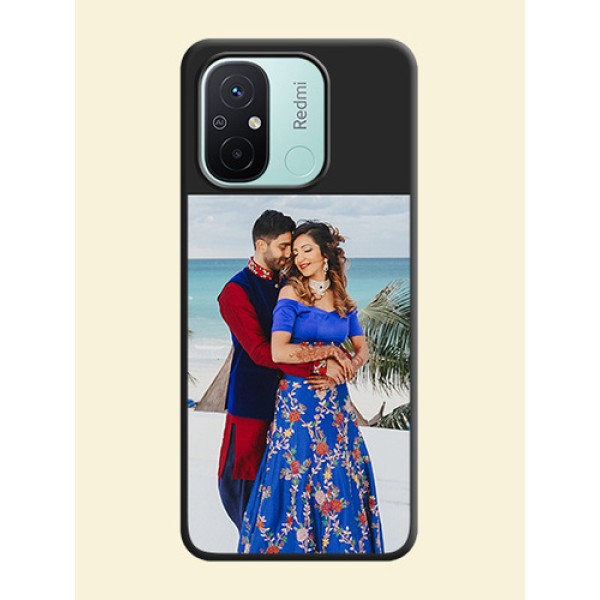 Image Upload With Space Black Color On Custom Soft Matte Mobile Back Cover - Xiaomi Redmi 12C Image Upload With Space Black Color On Custom Soft Matte Mobile Back Cover - Xiaomi Redmi 12C