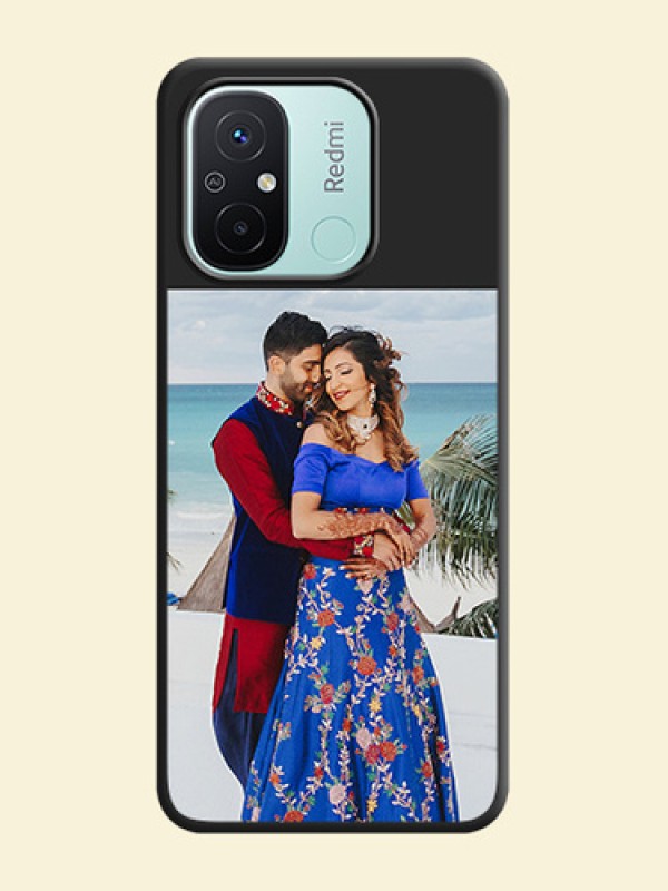 Image Upload With Space Black Color On Custom Soft Matte Mobile Back Cover - Xiaomi Redmi 12C