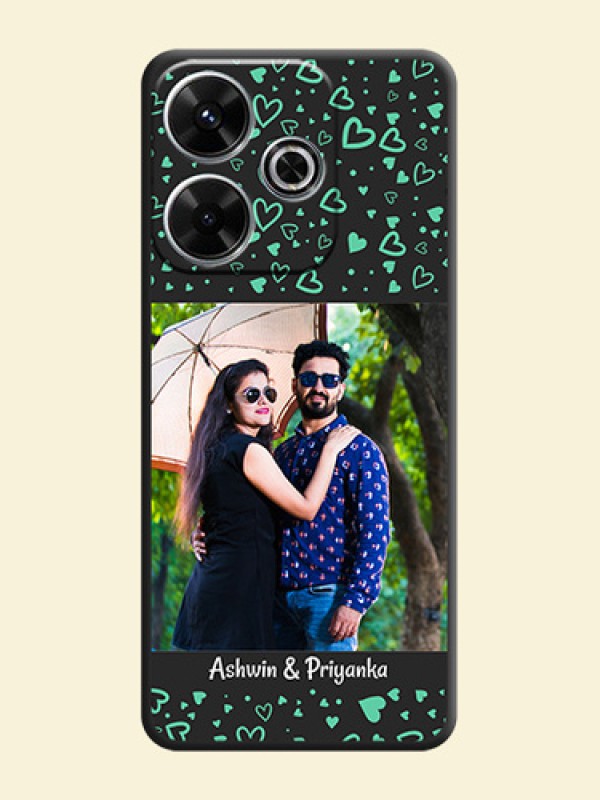 Sea Green Indefinite Love Pattern on Photo On Space Black Custom Soft Matte Mobile Back Cover - Xiaomi Redmi 13 5G