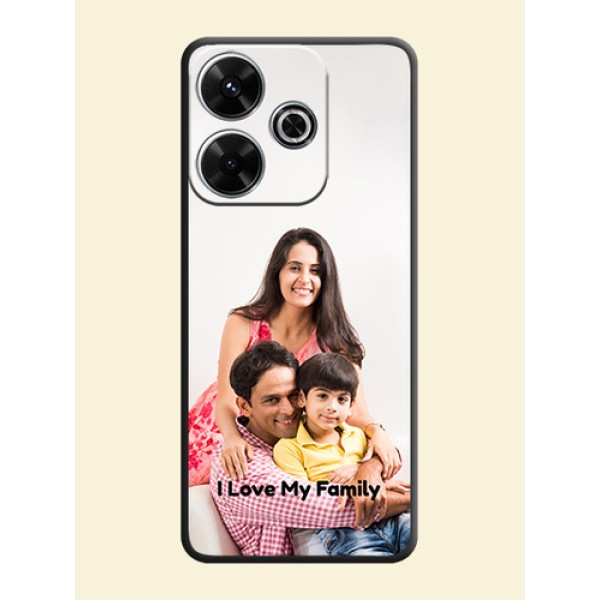 Full Single Pic Upload With Text On Space Black Custom Soft Matte Mobile Back Cover - Xiaomi Redmi 13 5G Full Single Pic Upload With Text On Space Black Custom Soft Matte Mobile Back Cover - Xiaomi Redmi 13 5G