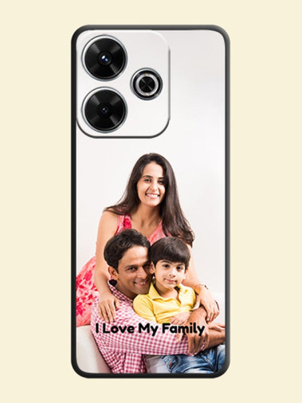 Full Single Pic Upload With Text On Space Black Custom Soft Matte Mobile Back Cover - Xiaomi Redmi 13 5G