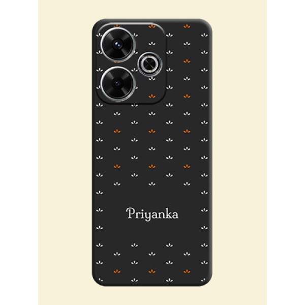 Simple Pattern With Custom Text On Space Black Custom Soft Matte Mobile Back Cover - Xiaomi Redmi 13 5G Simple Pattern With Custom Text On Space Black Custom Soft Matte Mobile Back Cover - Xiaomi Redmi 13 5G