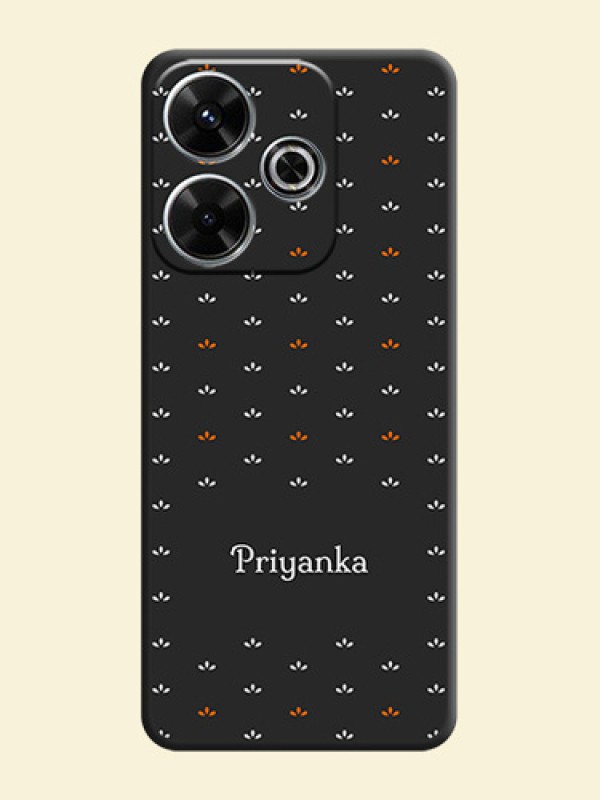Simple Pattern With Custom Text On Space Black Custom Soft Matte Mobile Back Cover - Xiaomi Redmi 13 5G