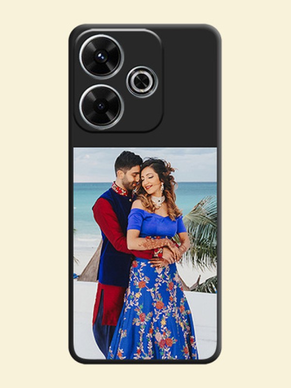 Image Upload With Space Black Color On Custom Soft Matte Mobile Back Cover - Xiaomi Redmi 13 5G