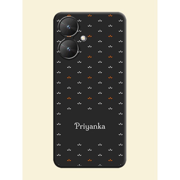 Simple Pattern With Custom Text On Space Black Custom Soft Matte Mobile Back Cover - Redmi 13C 5G Simple Pattern With Custom Text On Space Black Custom Soft Matte Mobile Back Cover - Redmi 13C 5G