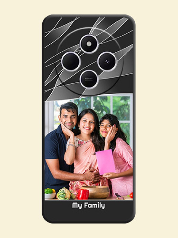 Mixed Wave Lines on Photo On Space Black Custom Soft Matte Mobile Back Cover - Redmi 14c 5G