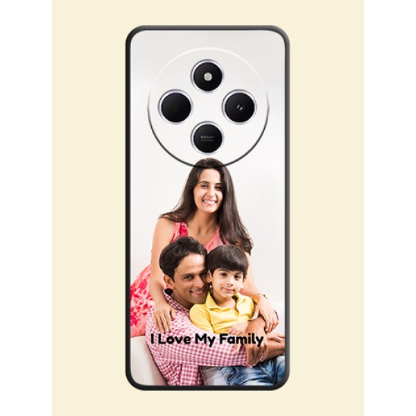 Full Single Pic Upload With Text On Space Black Custom Soft Matte Mobile Back Cover - Redmi 14c 5G Full Single Pic Upload With Text On Space Black Custom Soft Matte Mobile Back Cover - Redmi 14c 5G