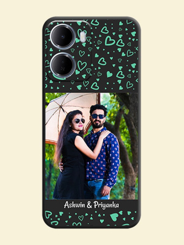 Sea Green Indefinite Love Pattern on Photo On Space Black Custom Soft Matte Mobile Back Cover - Xiaomi Redmi 15A 5G