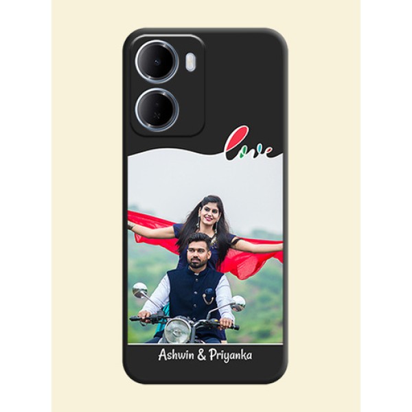 Fall in Love Pattern with Picture on Photo On Space Black Custom Soft Matte Mobile Back Cover - Xiaomi Redmi 15A 5G Fall in Love Pattern with Picture on Photo On Space Black Custom Soft Matte Mobile Back Cover - Xiaomi Redmi 15A 5G