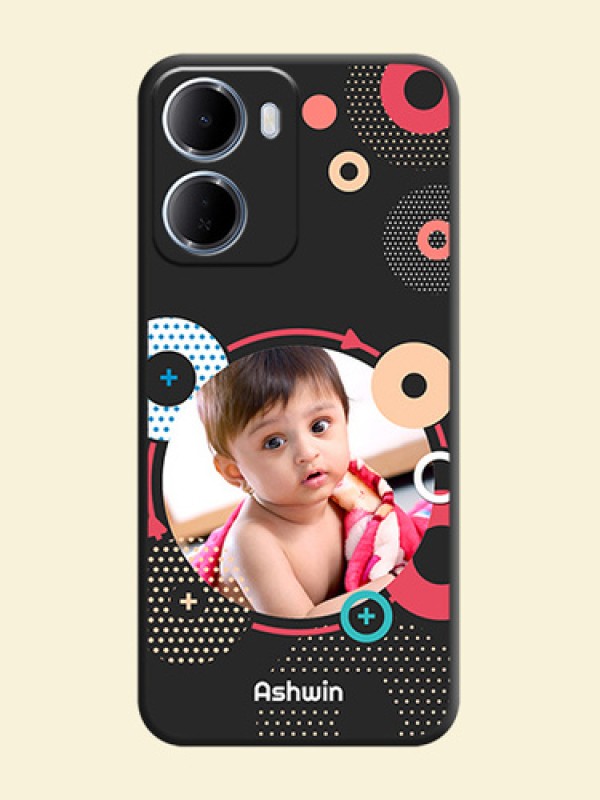 Multicoloured Round Image On Space Black Custom Soft Matte Mobile Back Cover - Xiaomi Redmi 15A 5G