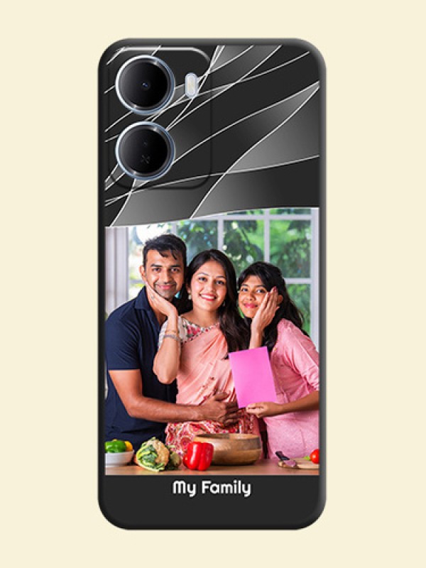 Mixed Wave Lines on Photo On Space Black Custom Soft Matte Mobile Back Cover - Xiaomi Redmi 15A 5G