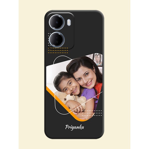 Yellow Triangle on Photo On Space Black Custom Soft Matte Mobile Back Cover - Xiaomi Redmi 15A 5G Yellow Triangle on Photo On Space Black Custom Soft Matte Mobile Back Cover - Xiaomi Redmi 15A 5G