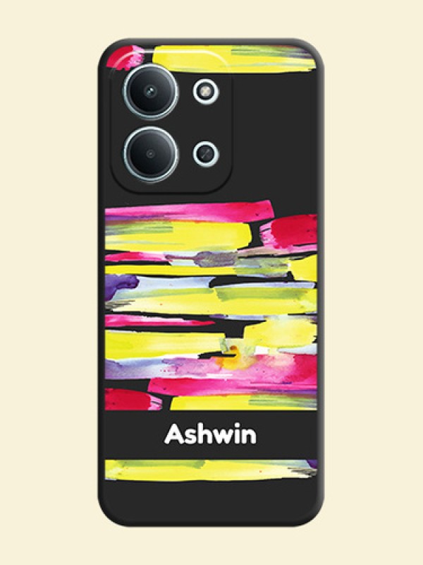 Brush Coloured On Space Black Custom Soft Matte Mobile Back Cover - Xiaomi Redmi 15C 5G