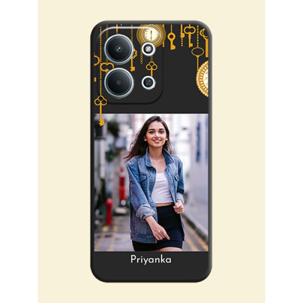 Decorative Design with Text On Space Black Custom Soft Matte Mobile Back Cover - Xiaomi Redmi 15C 5G Decorative Design with Text On Space Black Custom Soft Matte Mobile Back Cover - Xiaomi Redmi 15C 5G