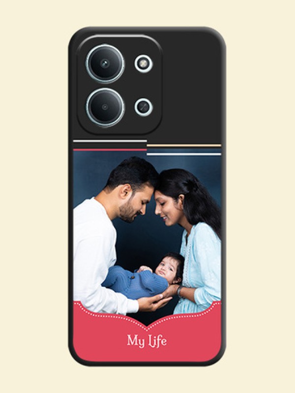 Classic Plain Design with Name On Space Black Custom Soft Matte Mobile Back Cover - Xiaomi Redmi 15C 5G