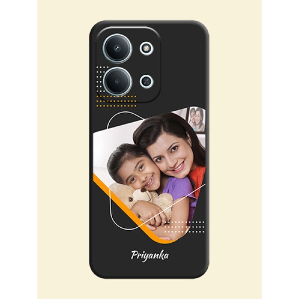 Yellow Triangle on Photo On Space Black Custom Soft Matte Mobile Back Cover - Xiaomi Redmi 15C 5G Yellow Triangle on Photo On Space Black Custom Soft Matte Mobile Back Cover - Xiaomi Redmi 15C 5G