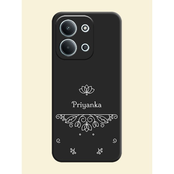 Lotus Garden Custom Text On Space Black Custom Soft Matte Mobile Back Cover - Xiaomi Redmi 15C 5G Lotus Garden Custom Text On Space Black Custom Soft Matte Mobile Back Cover - Xiaomi Redmi 15C 5G