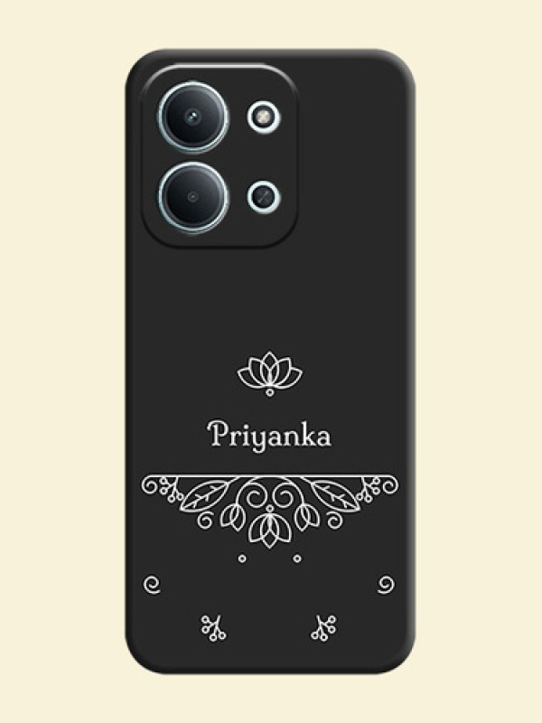 Lotus Garden Custom Text On Space Black Custom Soft Matte Mobile Back Cover - Xiaomi Redmi 15C 5G